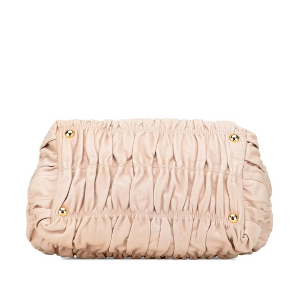 PRADA Cream Leather Shoulder Bag - Picture 3 of 9